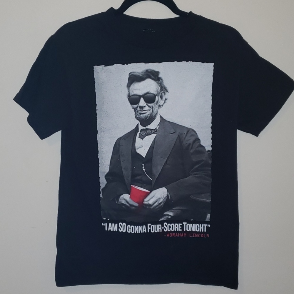 Abraham Lincoln graphic t-shirt size small black